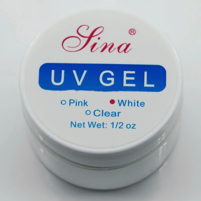 Mais populares Rosa Branco Claro Transparente 3 Opções de Cores Construtor de Gel UV Dicas de Arte para Unhas Extensão de Manicure de Gel