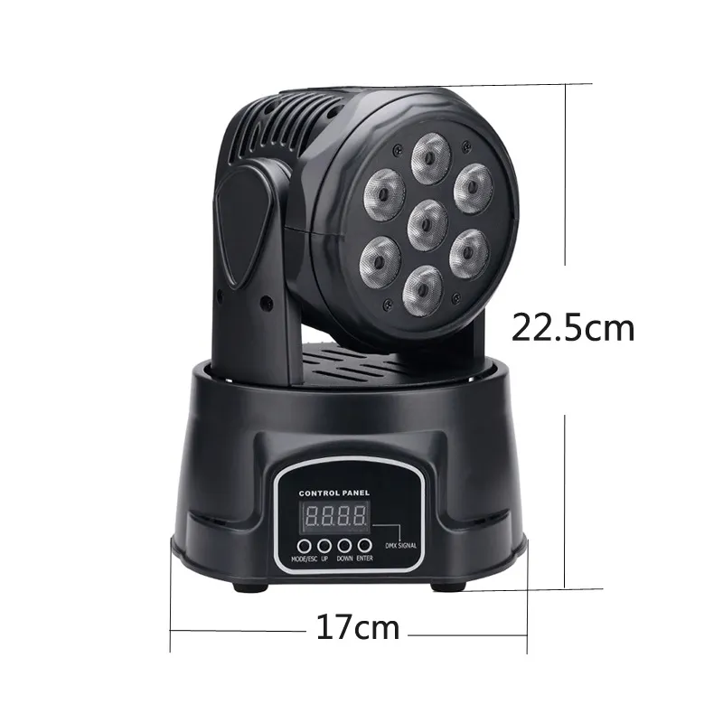 LED rörligt ljus Huvud 7 * 12W 4 i 1 hög ljusstyrka RGBW mini tvättstegsljus
