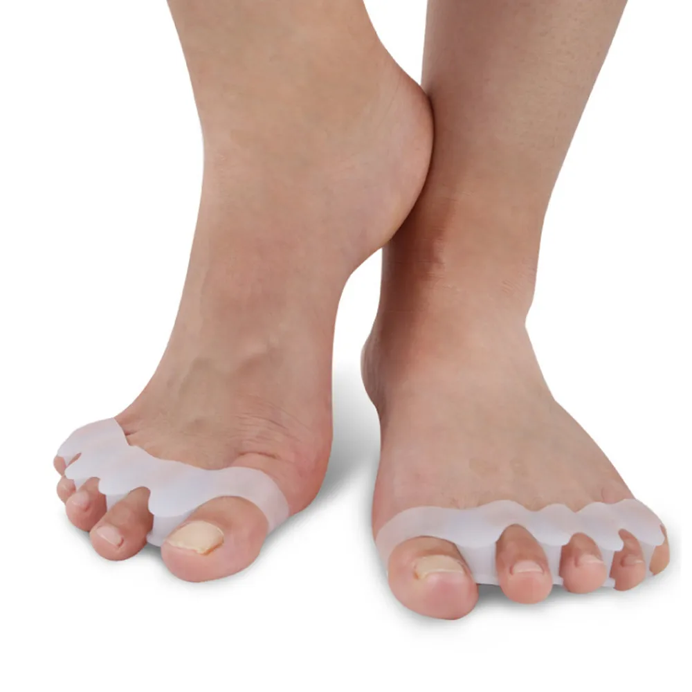 1 Par de silicone cuidados de peges gel jo Junion protetor de dedos separadores de alisadores corretores de alisadores Corre￧￣o do Hallux Valgus