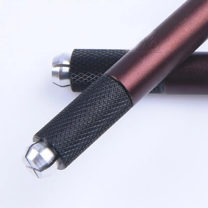Handmatige tatoeage pen voor permanente make-uppen wenkbrauwtattoo met 4 stuks 12pins blade naald microblading pen