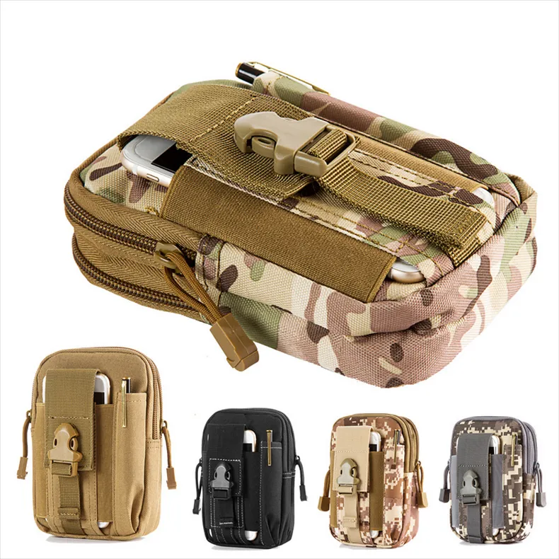 For homtom Tactical Military Molle Hip Wallet Pocket Men Outdoor Sport Casual Waist Belt Phone Case Holster Army Camo Camouflage Bag