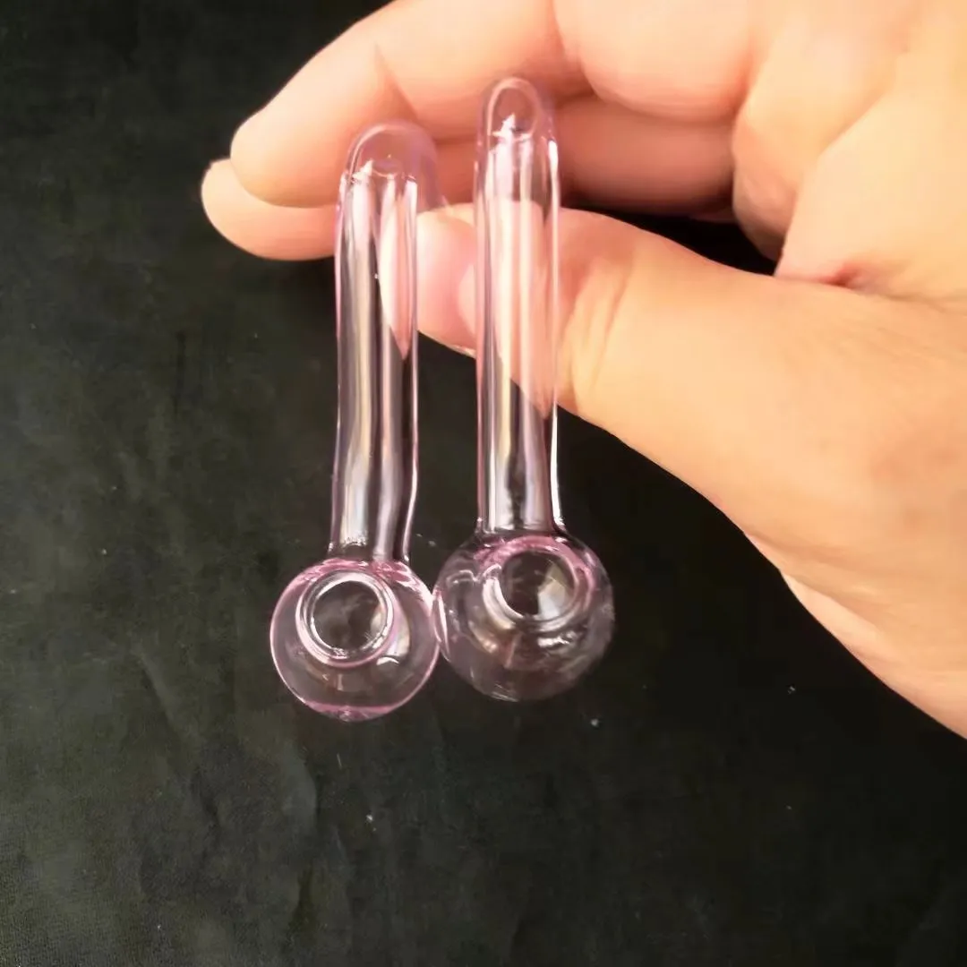 S Tube Pink Pot Glass Bongs Accessoires Glas Rookpijpen Kleurrijke Mini Multicolors Handpijpen Beste lepel