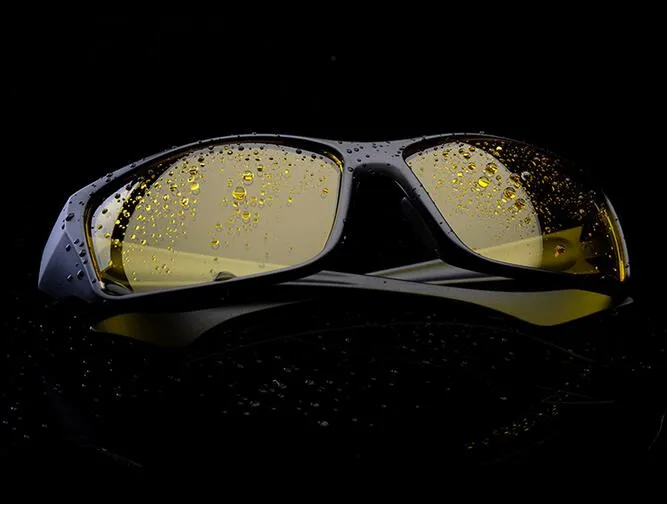 Unisexe HD Fashion Yellow Lenses Lunettes de soleil Vision nocturne Goggles Crivoile Verreurs de conduite Peroues UV Protection / 