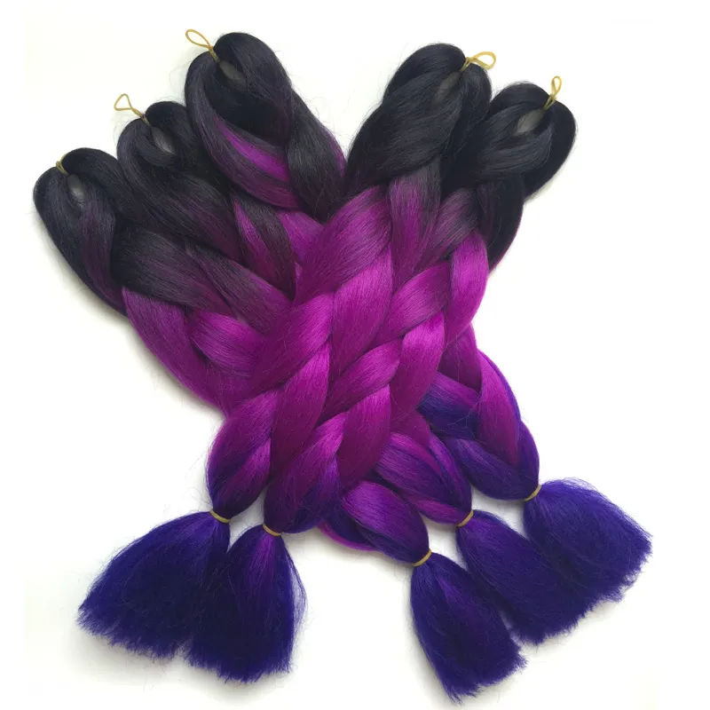 Wholesale Price Ombre kanekalon mambo twist braiding hair jumbo braid hair extension synthetic crochet braiding hair