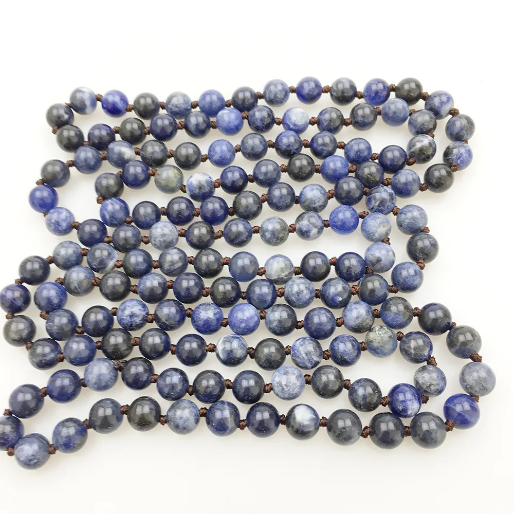 ST0344 высокое качество женщины йога ожерелье 60 дюймов завязывают Бразилия синий полоса ожерелье ювелирные изделия дешевые ожерелье Оптовая