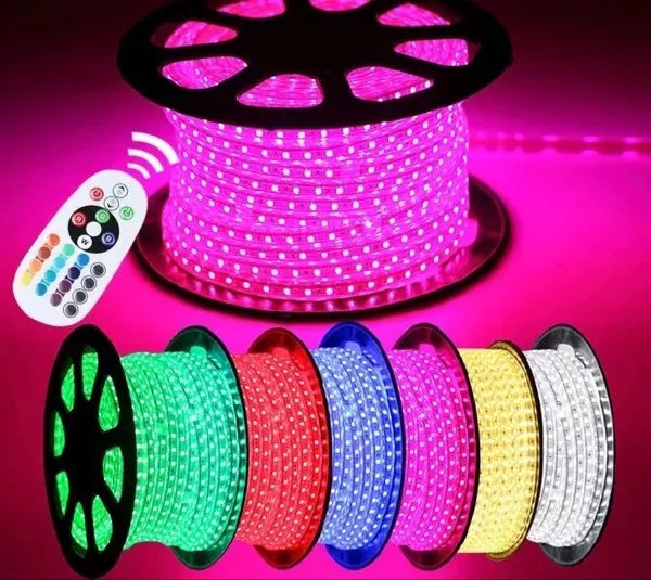 Hitta liknande 100m 110V 220V LED -remsor SMD 5050 ROPE Light IP67 Flex Strip Lights Outdoor Lighting String Disco Bar Pub Christmas