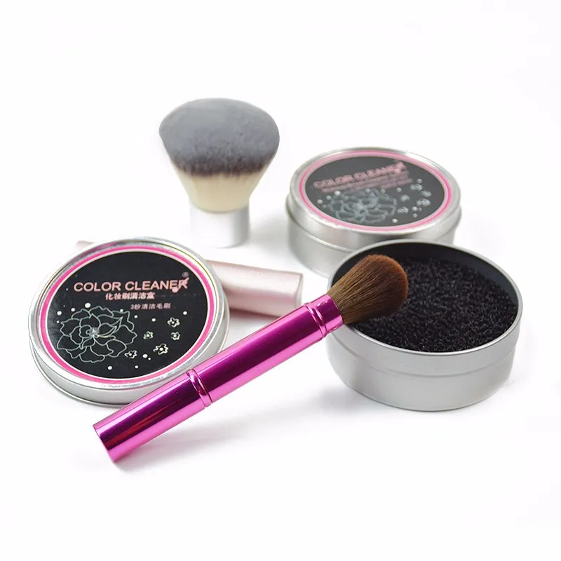 3 Segundo colorido Off Makeup Brush Cleange Sponge Remover Color from Brush Eyeshadow Sponge Tool Limpador Rápido Wash89733313