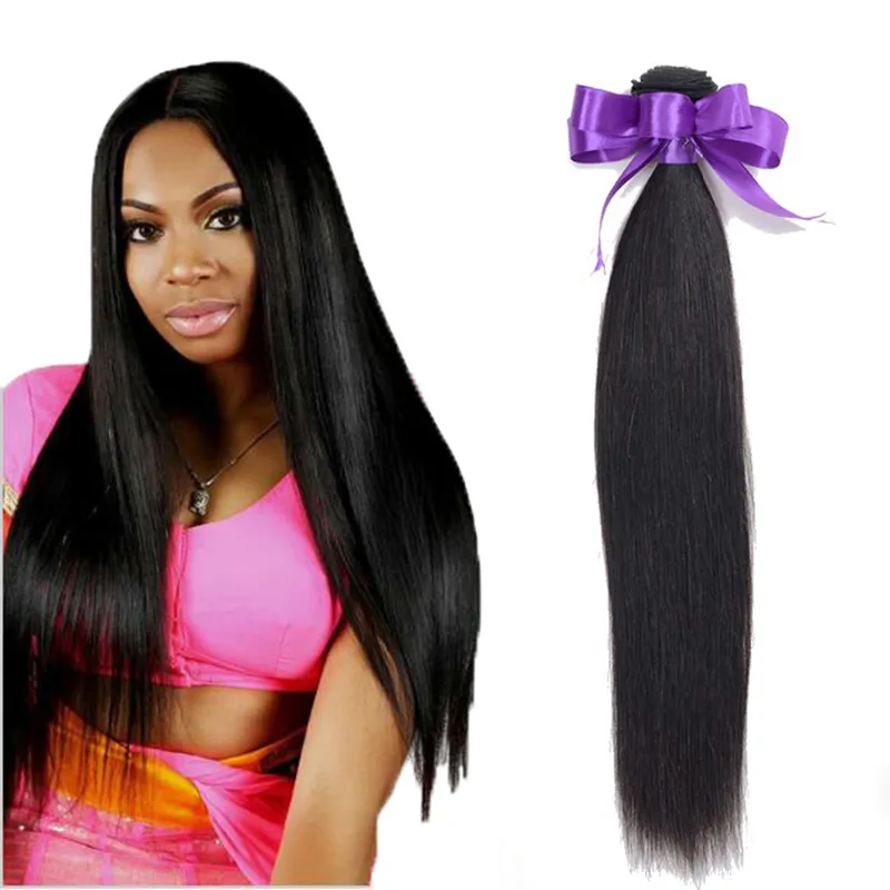 Passion trame de cheveux humains 1 pièce droite brésilienne péruvienne malaisienne vierge cheveux 100g non transformés droites extensions de cheveux humains