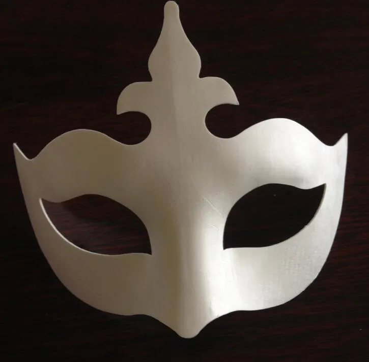 Melhor Máscara DIY Pintados À Mão Dia Das Bruxas Branco Máscara Facial Zorro Coroa Borboleta Máscara de Papel Em branco Masquerade Partido Máscaras de Cosplay