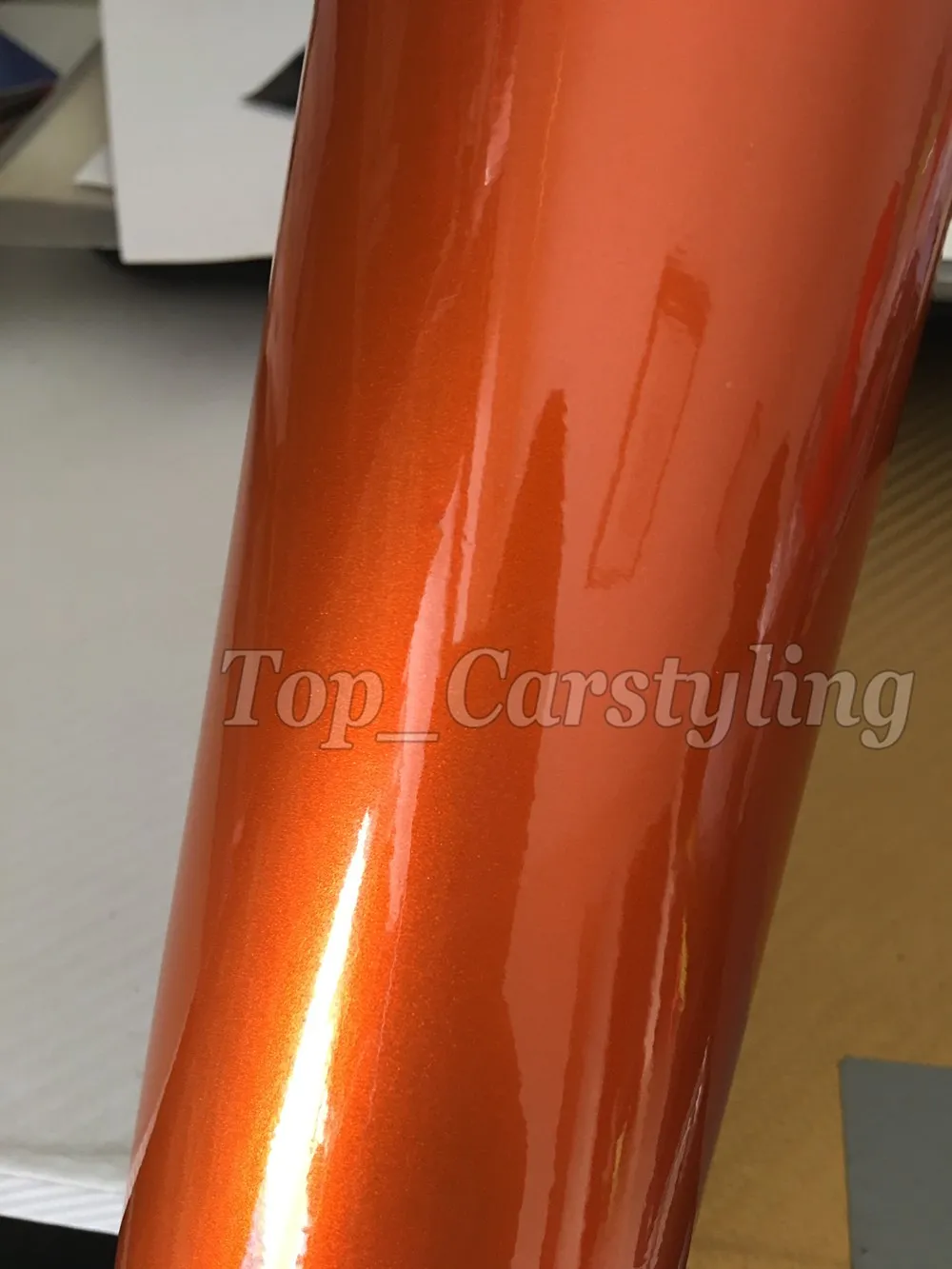 Gloss Orange Candy Vinyl Car Wrap Film med Air Bubble Metallic Violet Sticker Car Styling Foile Size 152x20Mroll4445562