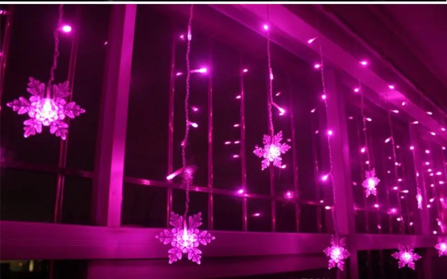 4M 100led Snowflake LED Curtain String Lights Lamp Garden Christmas Wedding Party Ceiling Decoration lights AC110V/220V