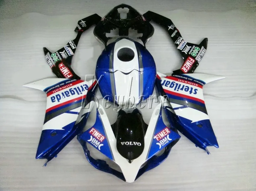 Injection molding plastic fairings for Yamaha YZF R1 07 08 blue white black fairing kit YZFR1 2007 2008 YI04