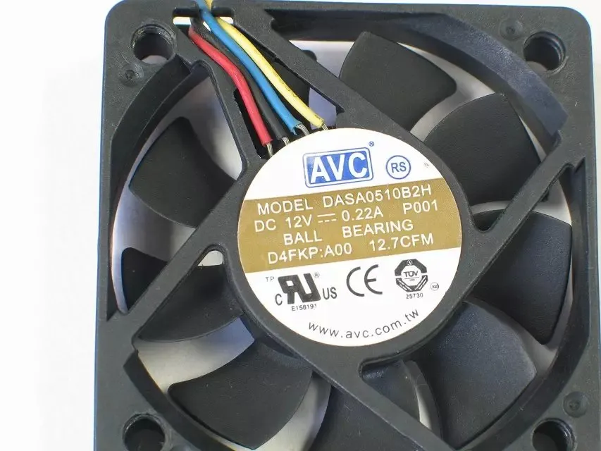 AVC DASA0510B2H, P001 DC 12V 0.22A, 4-draads 4-pins connector 80mm 50x50x10mm Server Square Cooling Fan