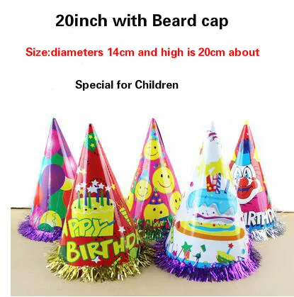 20g 20 pollici laser orecchio carta compleanno cappello cappello puntelli prestazioni Festival speciale i bambini usano decorazioni feste all'ingrosso