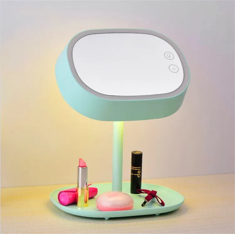 Großhandel Muid Kosmetikspiegel LED-Lampe Make-up-Spiegel + LED-Touch-Lampe + speicherbare Grundplatte Multifunktions-USB-wiederaufladbare Spiegel-Tischlampe