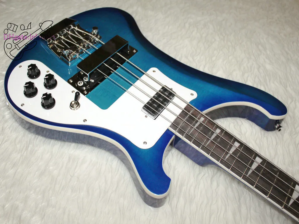 Nuevo estilo Azul 4 cuerdas 4003 Bajo eléctrico Nueva llegada Guitarras al por mayor Top Instrumentos musicales envío gratis