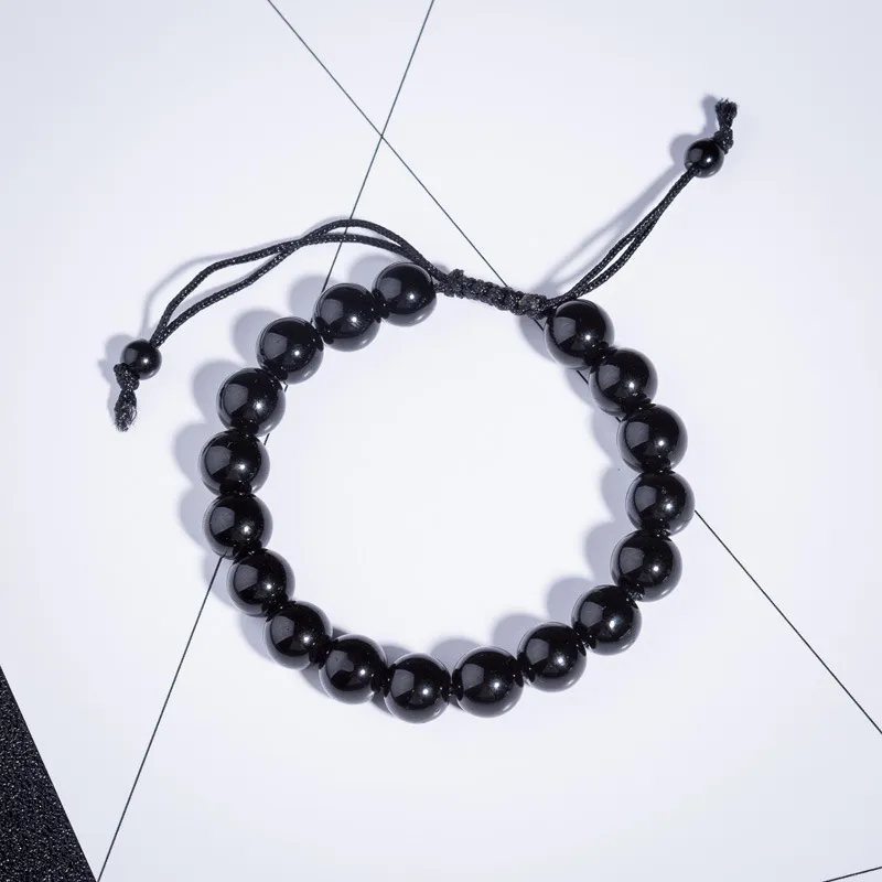 10mm Naturstensträngar Pärlstav Armband Rope Handgjorda Woven Charm för Män Kvinnor Smycken Mode Tillbehör