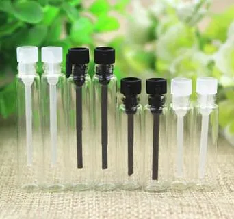 1 ML 2 ML 3 ML cam parfüm Küçük şişeler Cam Flakon, Mini Parfüm Örnek Flakon, 1 ml Cam Test Şişesi Boş Sprey Doldurulabilir Şişeler