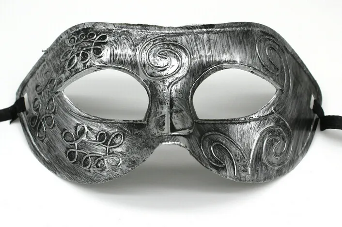 Men039s Retro Grecoroman Gladiator Masquerade Mascaras Vintage Goldensilver Mask Silver Carnival Mask Mens Halloween Costume PAR4857123