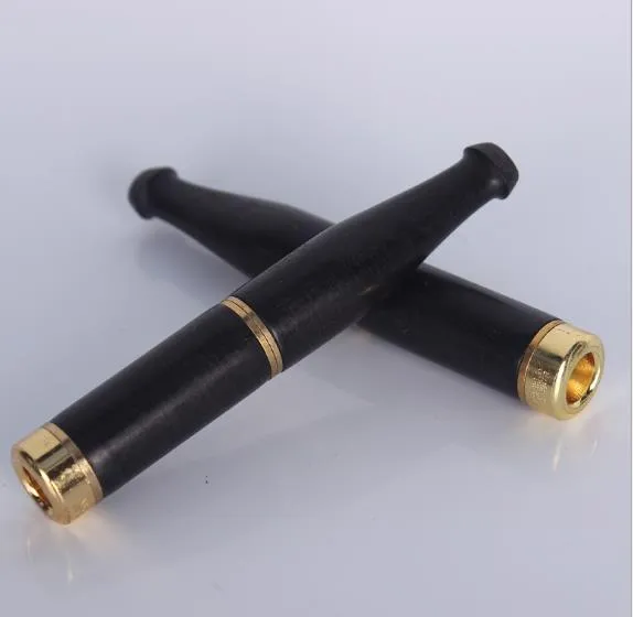 Ebony suporte de cigarro de filtro titular cigarro com filtro duplo podem limpar o porta cabeça de cigarro a haste de cobre