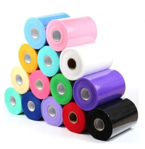 Tulle Roll Abool 6 "x100yd الزفاف المعاوضة الشباك الشفاهية لافتة جارلاند كرسي كرسي القوس SASH TUTU تنورة النسيج هدية الحرف التفاف الحدث لصالح