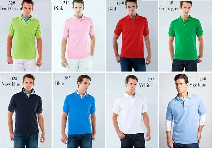 20 couleurs! 2017 broderie d'été Polo à manches courtes pour hommes POLOS chemise hommes sport t-shirt décontracté chemises de golf TAILLE AMÉRICAINE S-6XL