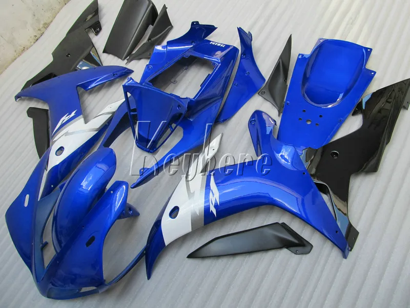 Kit de carénage de 7 cadeaux gratuits pour Yamaha YZF R1 02 03 ensemble de carénages de carrosserie bleu noir YZF R1 2002 2003 OI26