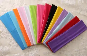Solid Color Headbands Stretch Headband,hair headwraps mix Polyester bands 2" x 8"