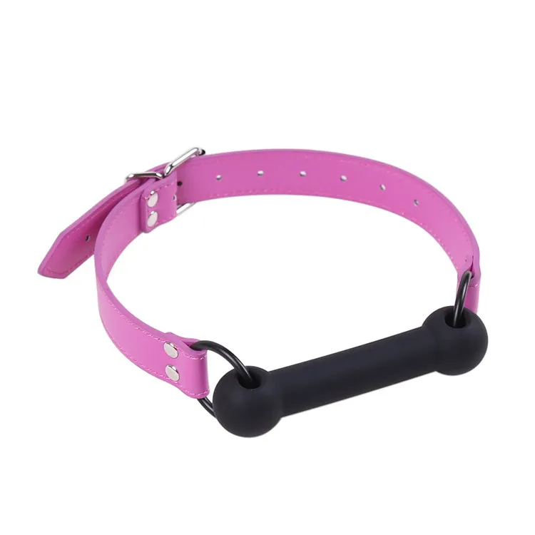 Adulte Gmes PU ceinture bouche ouverte Gag bâton respirant bouche ouverte balle Gag bouche morsure Toy5381070