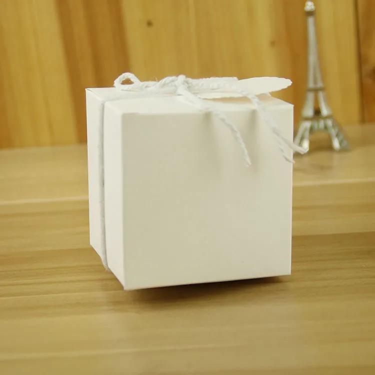 صناديق هدايا الزفاف صناديق الزفاف صناديق هدايا حفل زفاف أبيض كرافت ورقة 7 x7 x7cm5202073