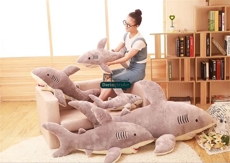 Dorimytrader 180cm Huge Soft Animals Plush Toys Stuffed Fluffy Sea Animal Bite s 71'' Kids Play Doll Lover Gift DY603886229432