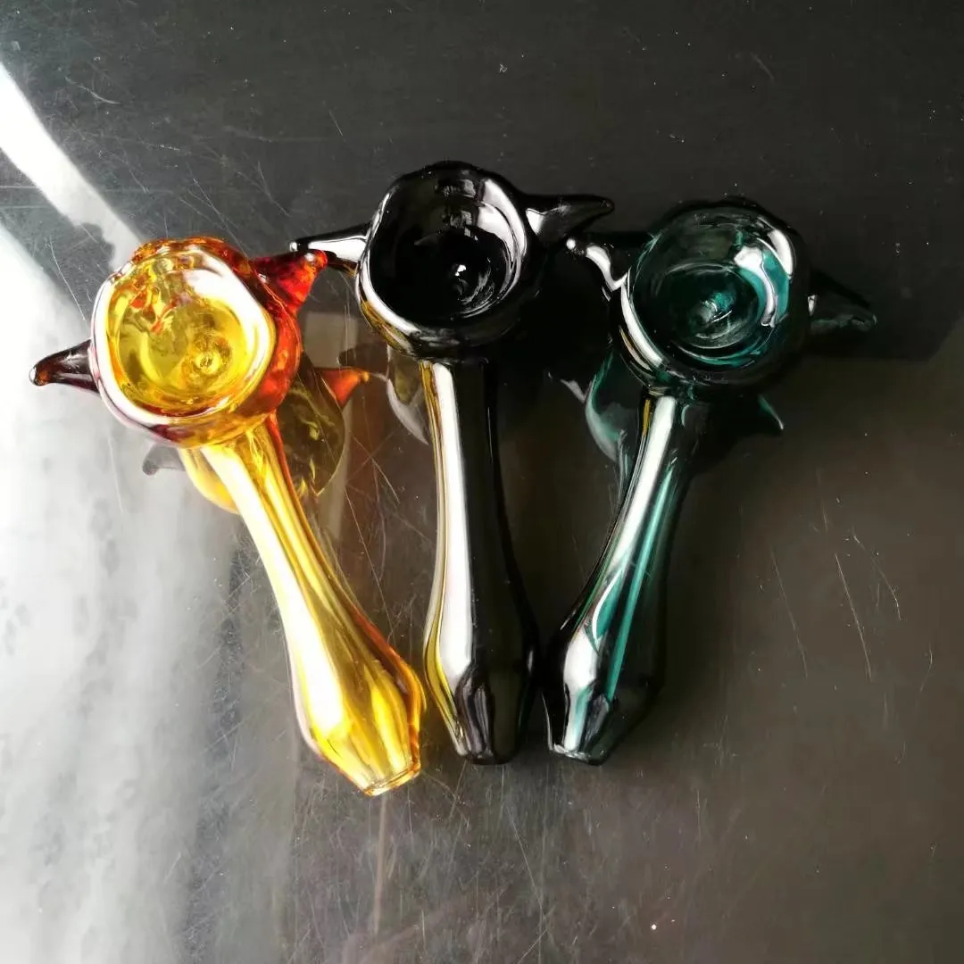 Nova cor fantasma cabeça tubo de vidro atacado acessórios para bongos de vidro, cachimbo de água para fumar, frete grátis