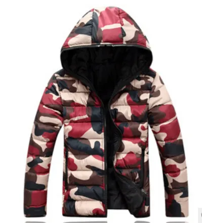 Wholesale- Free shipping Men's new winter men's cotton padded slim casual men and women couples dress down cotton camouflage coat