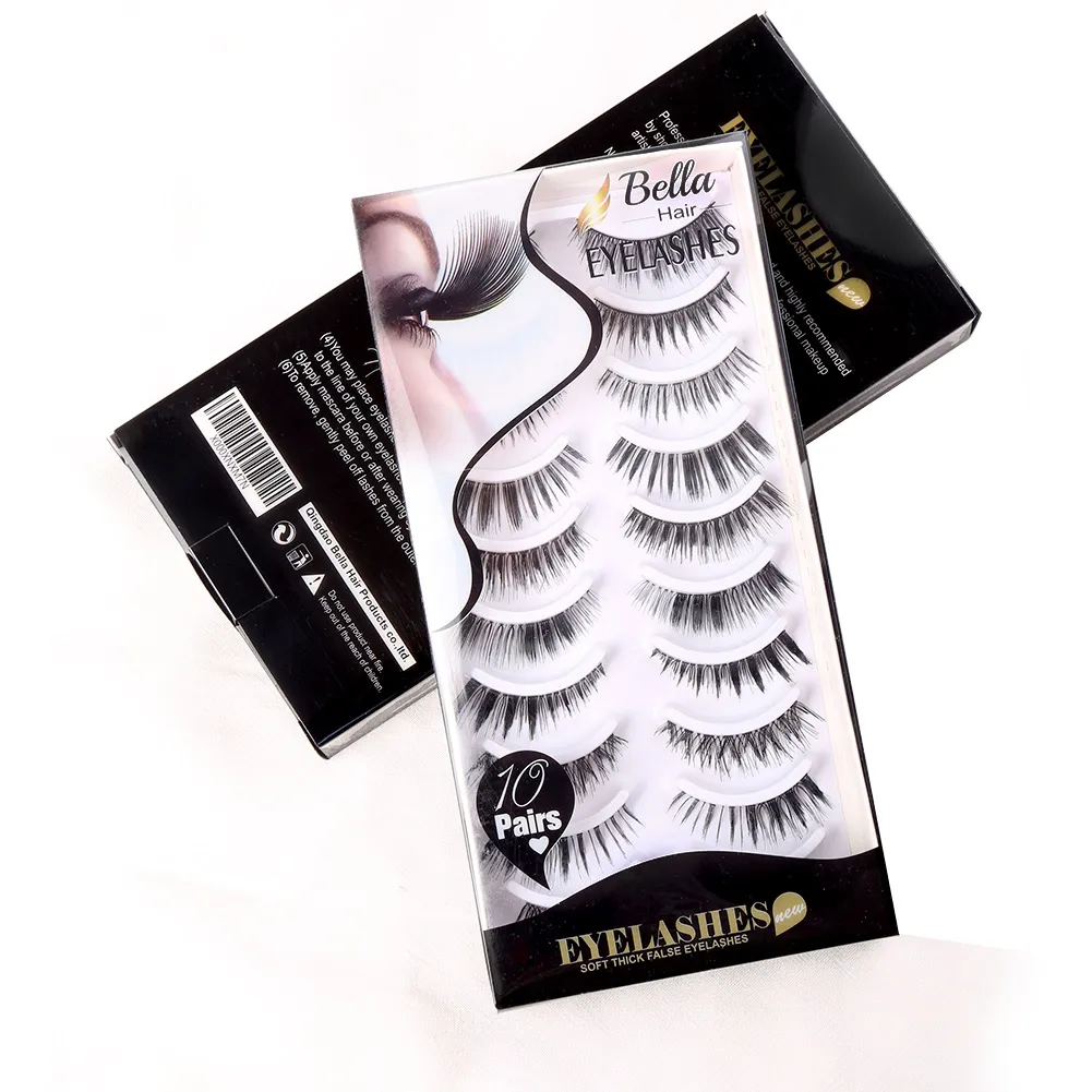 Quality Fiber Hand-made Natural Looking Thick Soft False Eyelashes Bella Hair 10 Different Styles