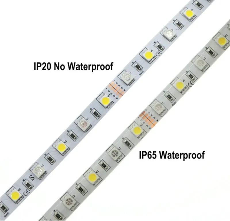 Intero set Impermeabile 5M 300LED 5050 SMD RGBW RGBWW Striscia flessibile a LED 60leds / M Kit di illuminazione a strisce luminose a tubo a nastro