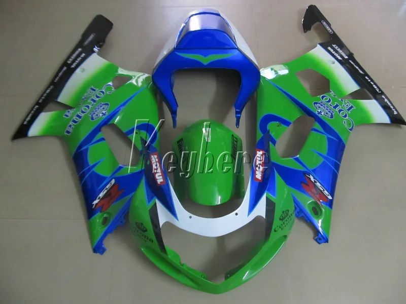 Kit carénage en plastique ABS pour carénage moto bleu Suzuki GSXR600 01 02 03 set GSXR750 2001 2002 2003 IY24
