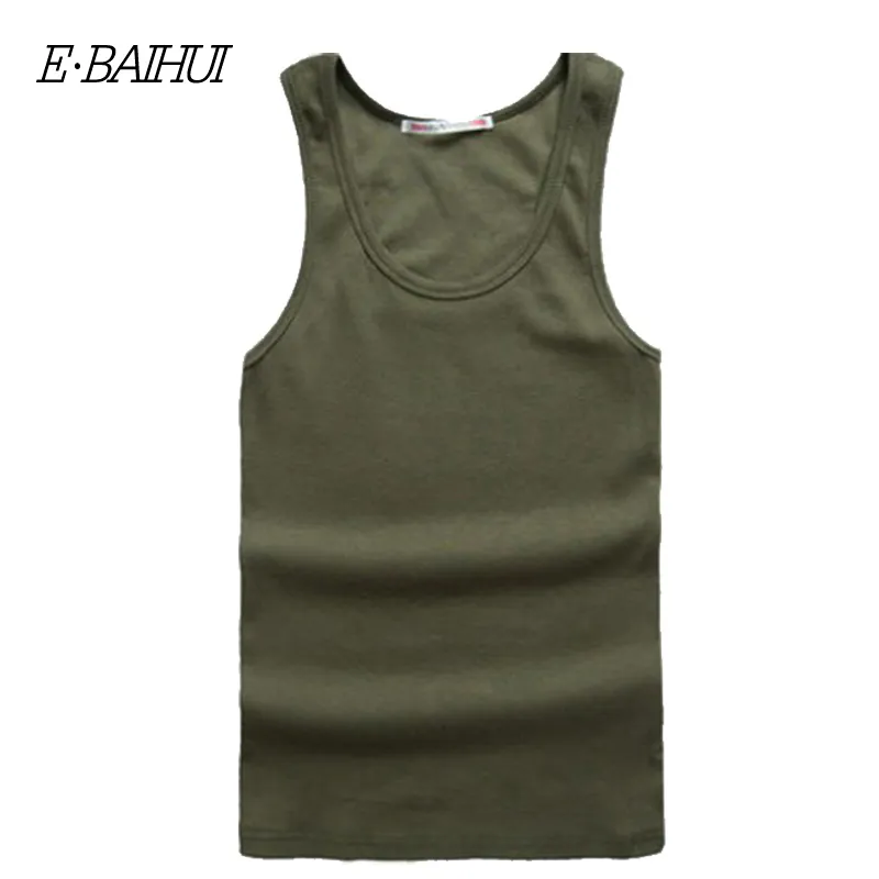 e-baihui 브랜드 남성 탱크 보디 빌딩 탱크 코튼 캐주얼 남자 탑스 티셔츠 팬티 패션 조끼 남자 의류 22151
