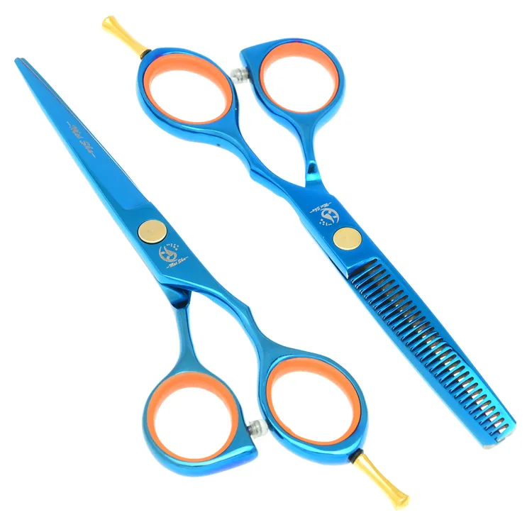 5.5" Black Sharp Cutting Scissors Thinning Scissors for Salon Hairdressers JP440C Barbers Hair Shears Salon Hair Tools New Arrival, HA0022