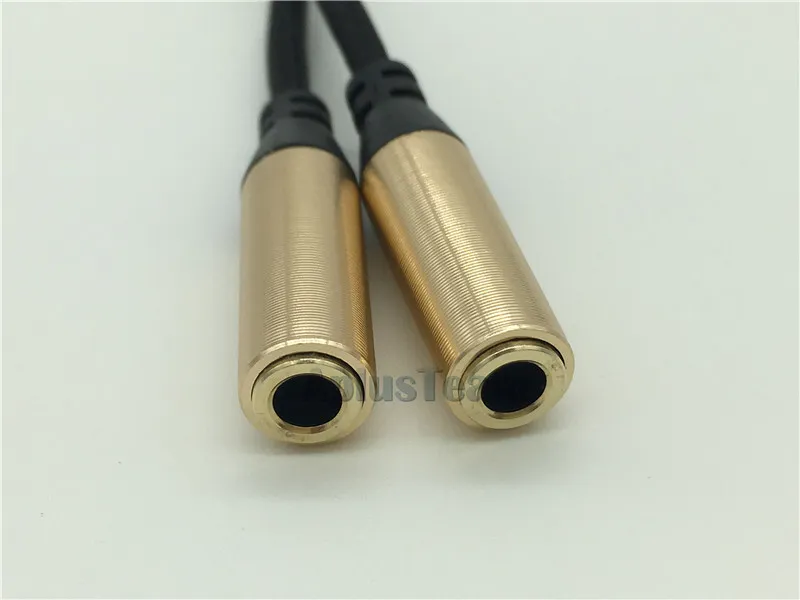 3.5mm Kulaklık Mikrofon Y Splitter Adaptörü Örgü Kablo Jack Tek Stereo Erkek Iki 2 Kadın Kulaklık Konektörü iphone 7 Samsung Mp4