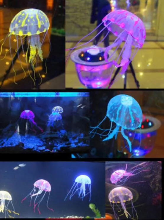 Gloeiend effect kunstmatige kwallen vissen tank aquarium decoratie ornament sjipping g9531410308