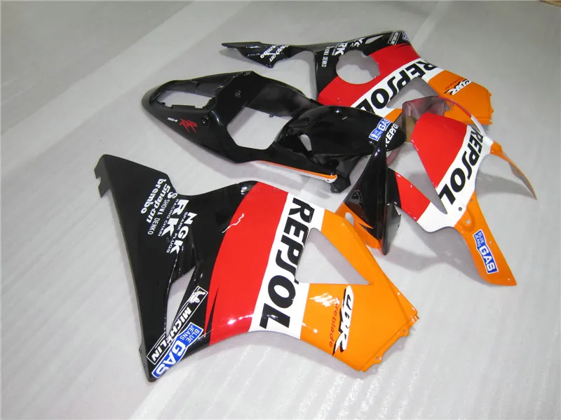 Eftermarknad Body Part Fairing Kit för Honda CBR900RR 2002 2003 Yellow Red Black Fairings Set CBR 954RR 02 23 OT30