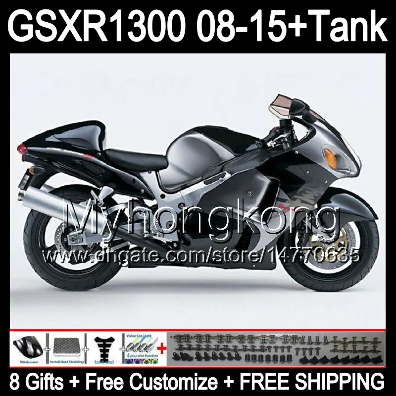 8Gifts Gloss Black dla Suzuki Hayabusa GSXR1300 2008 2009 2010 2011 14MY176 GSXR-1300 GSX R1300 GSXR 1300 2012 2013 2014 2015 Greying