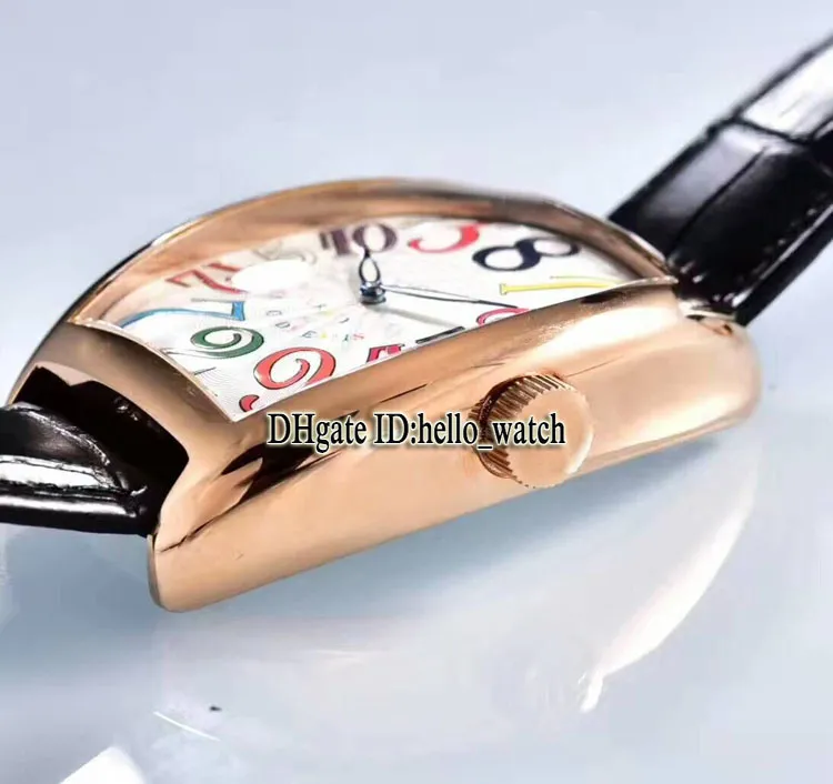 High Quality CRAZY HOURS 8880 CH Black Dial Automatic Mens Watch Rose Gold Leather Strap High Quality New Sport Cheap Watches