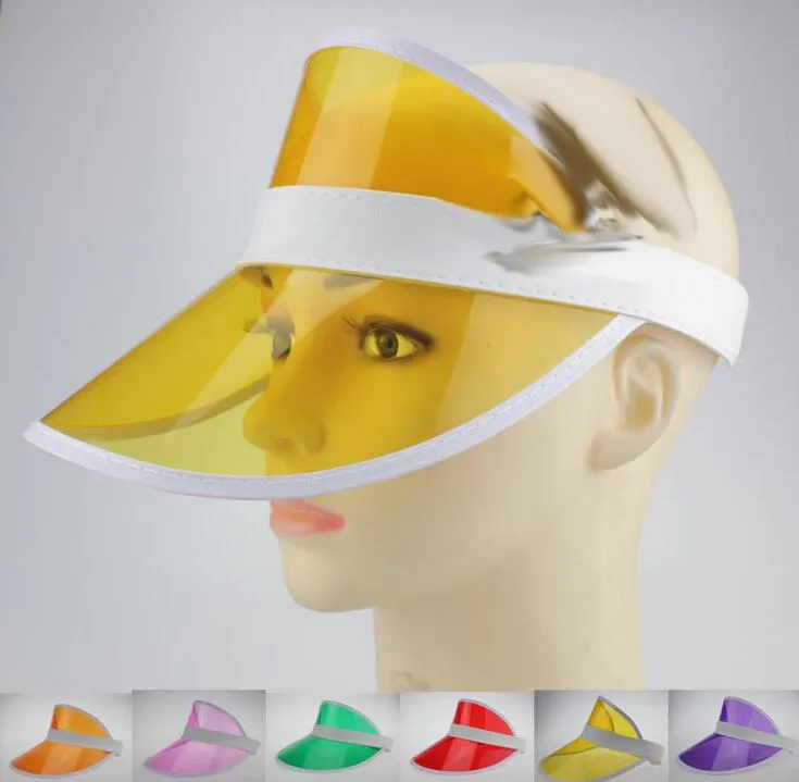 Neon rave sun shade retro party cap plastic visor sun hat rave festival fancy dress poker headband