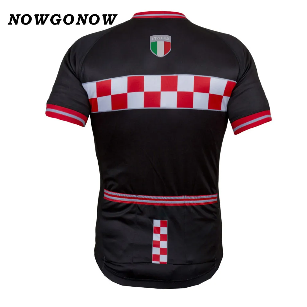 Män 2018 Cycling Jersey Italy Italian Team Gray Black Red Blue Clothing Bike Wear Racing Riding MTB Road Sportwear Tops National 4249s