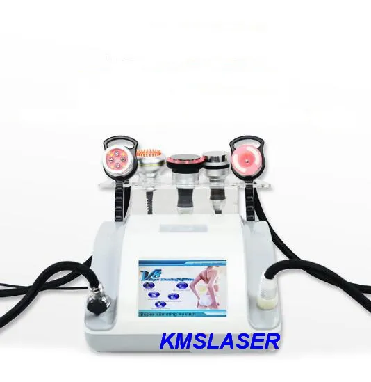 새로운 모델 5 헤드 Cavitation with bio led 조명 RF 진공 두 극지 4 극 사진 얼굴 체중 감소 스파 가정 사용 기계