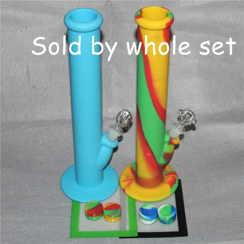 hot sale silicon rigs waterpipe silicone hookah bongs silicon dab rigs cool shape 5ml silicone container with 5 54 5inch silicone mats