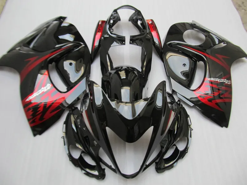 Injection mold free customize fairing kit for Suzuki GSXR1300 08 09 10 11-14 red black fairings set GSXR1300 2008-2014 OT03