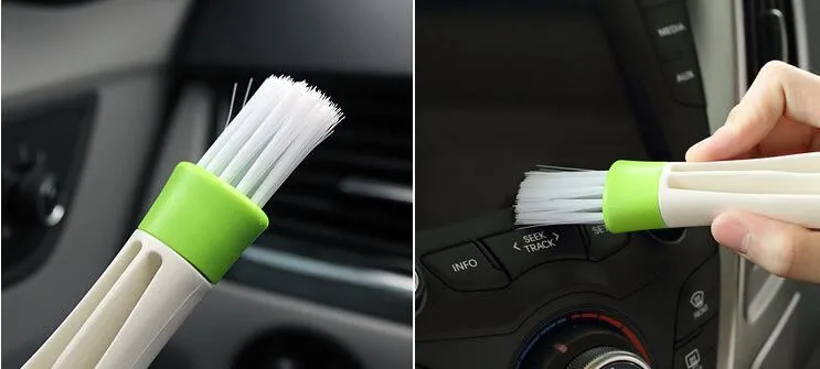 Car dashboard air conditioning outlet clean dust soft hair double head interior cleaning brush CB003 as your needs