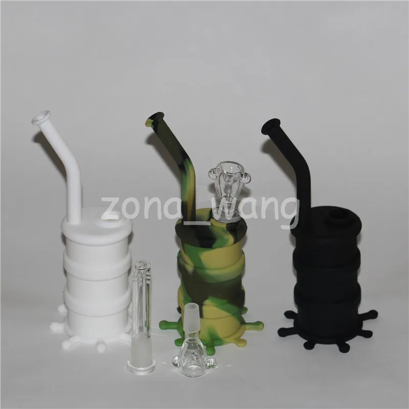 Portable HOISHAH Silicon Barrel Plath Suche zioła Nieprzemyślny Woda Perkolator Bong Dymienie Olejek Koncentrat Rury